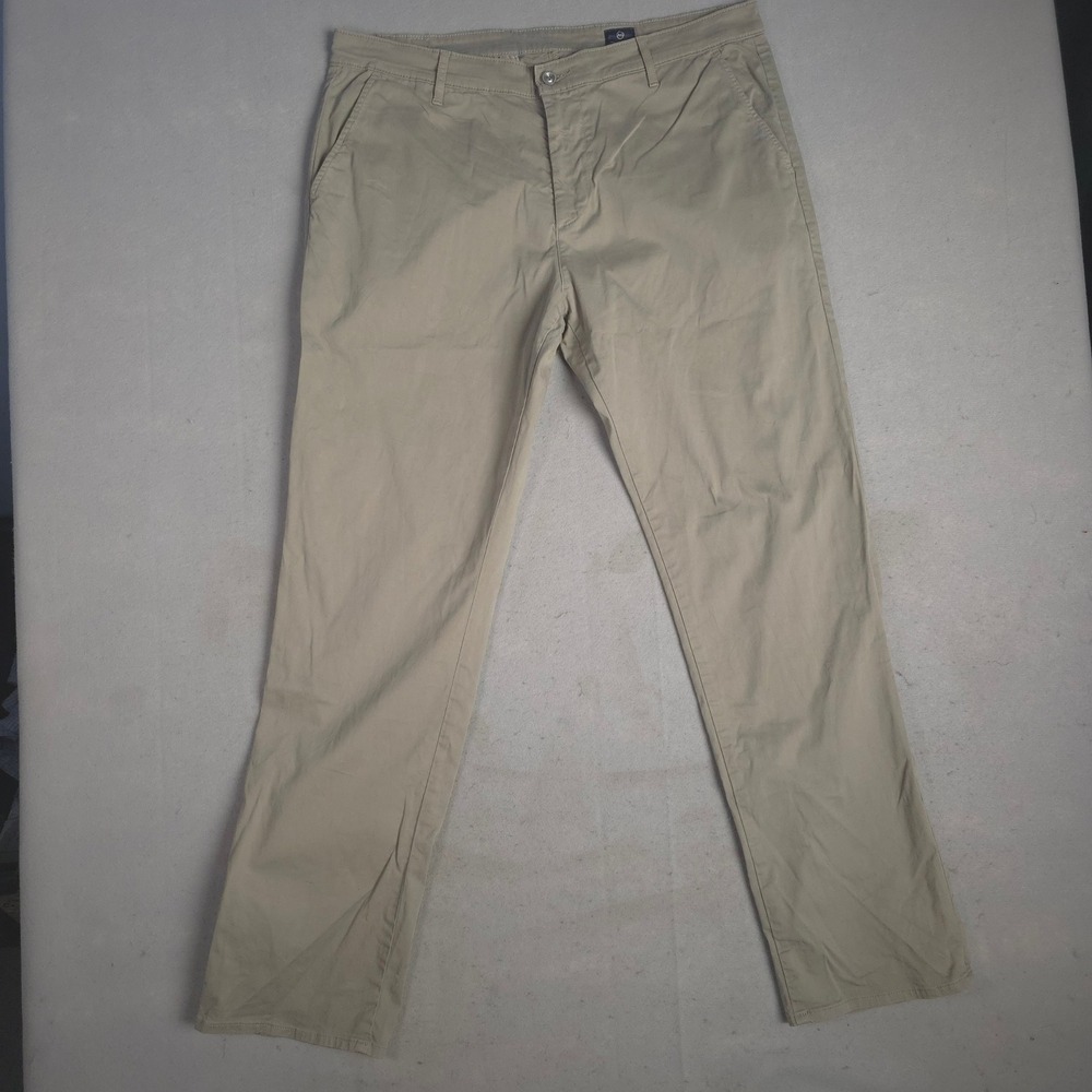 AG Adriano Goldschmied Mens‎ Khaki Straight Leg Casual Chinos Pants 40R
